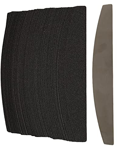 Half Moon Nagelfeile, Nagelfeile Edelstahl Basis 100 Stück Einweg-Nagelfeilen für Nagelstudios