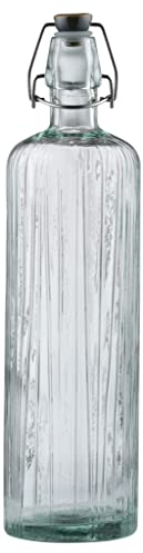 BITZ Kusintha Glasflasche, Glaskaraffe, Höhe 34 cm, 1,2 Liter, Grün