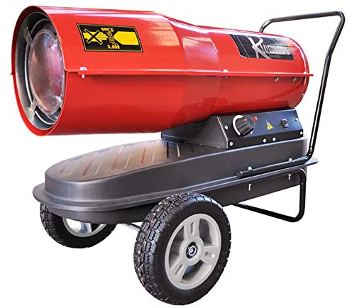 Diesel Kerosene Space Heater 19L 30kW RocwooD 100 000 BTU Adjustable Thermostat Portable Wheeled Home Office Garage Workshop Warehouse Greenhouse Building Site