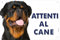 pubblimania ROTTWEILER Panneau attentif au chien en métal aluminium, épaisseur 3 mm (20 x 15 cm)