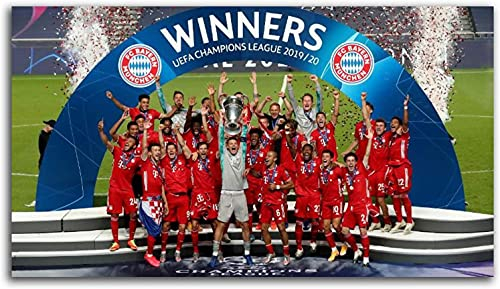 5D Diamant Painting Set FüR Erwachsene Und Kinder Sport Bayern München Fußballmeisterschaft Bild DIY Diamond Painting Kristall Strass Diamant Stickerei GemäLde 11.8x15.7(30x40cm) Kein Rahmen