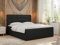 MKS MEBLE Boxspringbett 180x200 mit Matratze, Bett mit Multipocket - Matratze H4 und Topper, Polsterbett 180x200 mit Bettkasten und Kopfteil, ERNI - Schwarz Kunstleder
