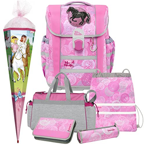 Beauty - Pferd Horse - McNeill MAC 2 mit McAddy Schulranzen-Set 7tlg. mit SCHLÜSSELANHÄNGER, Sporttasche und SCHULTÜTE