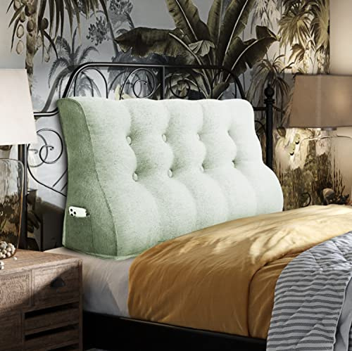 Johnear Rückenkissen Ergonomisch Gekrümmt für Sofa & Bett (Weiß, 140cm) | Ergonomisches Rückenkissen mit gekrümmter Form – passt sich der Wirbelsäule an, entlastet den Rücken. Waschbar.
