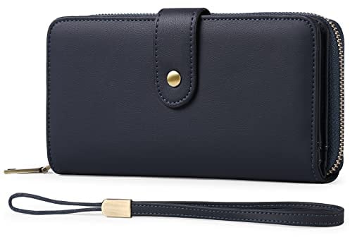 GAEKEAO Geldbörse Damen Gross - Portemonnaie Damen Gross Mittelgroß Geldbeutel Damen Portmonee Damen Leder Große Kapazität - mit RFID Schutz - mit 14 Kartenfächer und Kleingeldfach Damen Geldbörsen