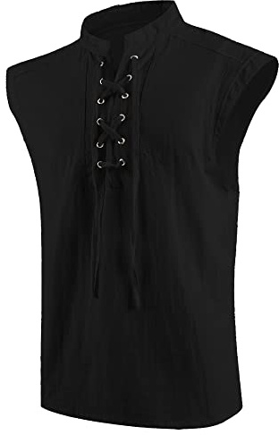 LVCBL Herrenmode Bettwäsche T-Shirt Baumwolle T-Shirt Hippie Shirts Ärmelloses Yoga Top