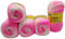 5 x 100 g Strickgarn Cicibebe Batik mehrfarbig mit Farbverlauf, 500 Gramm Strickwolle bunt, Farbverlaufsgarn (rosa weiss 550-15)