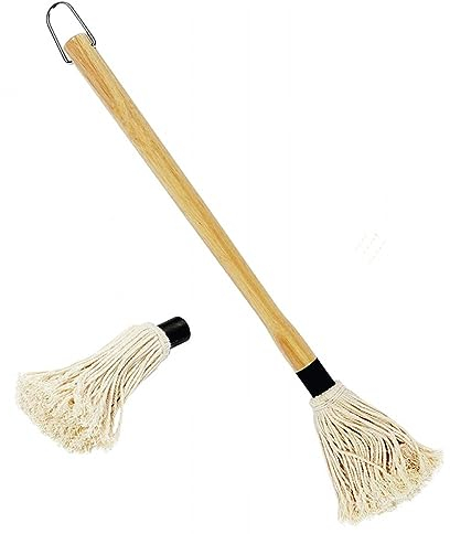 BBQ Grill Basting Mop mit einem zusätzlichen Ersatzbürstenkopf Professionelle Grillbürste 18 Zoll 46 cm, 46 cm