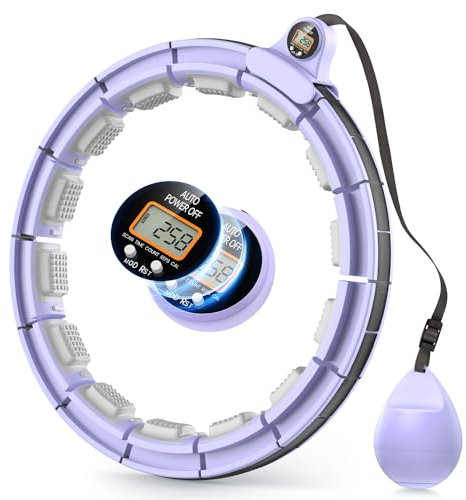 VBXBKC Upgrade 2023 Smart Hula-Hoops Reifen Erwachsene, Leise Hullahub Reifen zum Abnehmen, Fitness Hoop mit Gewicht Kugel und Zähler, Ideal für Anfänger Hula Hoopers