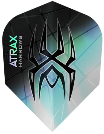 Harrows Dart Atrax Prime Dart Flight speziell laminiert Dartflight (Rainbow)