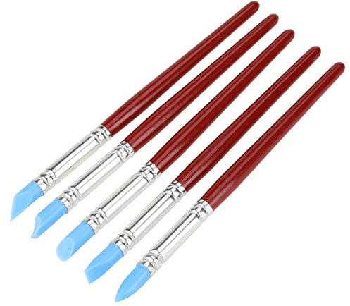 5Pcs Rubber Tip Paints, Clay Sculpture Tools, Modeling Wipe Out Tools for Clay Sculpture Pottery DIY Shaping Carving Tool,Clay Sculpture Tools,Rubber Tip Paint for Clay Sculpture