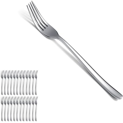 Evanda Dinner Forks Set of 24 Pieces, 17.8cm Stainless Steel Table Forks Cutlery Set for Home, Restaurant, Hotel, Dishwasher Safe