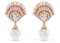 Swarovski Idyllia - Orecchini pendenti placcati in oro rosa, colore: Bianco, 2.9 cm x 1.7 cm, Cristallo Zirconia cubica, Zirconia cubica