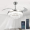 Depuley 42 Crystal Ceiling Fan with Light and Remote, Modern Silver Chandelier with 3 Speeds for Living Room, Bedroom, Dining Room