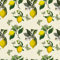 VEELIKE Vintage Lemon Branches Floral Wallpaper Beige Butterflies Citrus Flower Wallpaper Self Adhesive Leaf Contact Paper for Furniture Bathroom Patterned Contact Paper Bedroom Removable 44.5cm×300cm