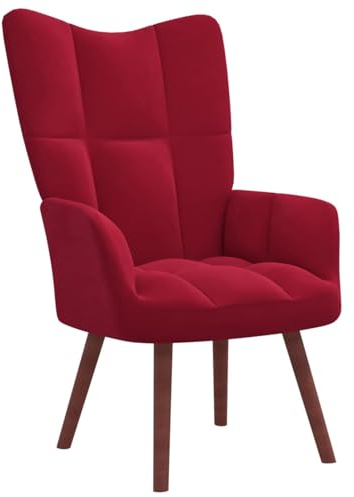 ShGaxin Relaxsessel Weinrot Samt, Fernsehsessel, Kinosessel, Lesesessel, Tv Sessel, Ohrensessel, Armsessel, Seselstuhl Wohnzimmer - 328056