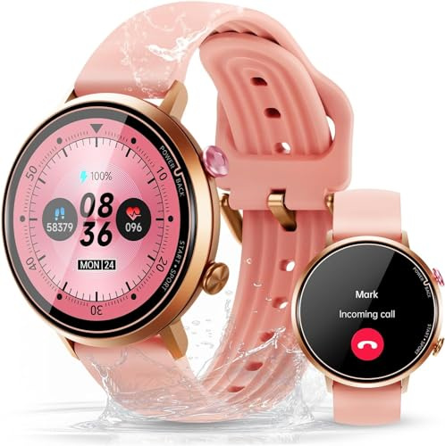 OBA Oukitel BT60 Fitnessuhr für Damen, Display 1,32 Zoll, Cardio-Überwachung, wasserdicht 5 ATM, Aktivitätstracker, Rosa, Rosa, M-L