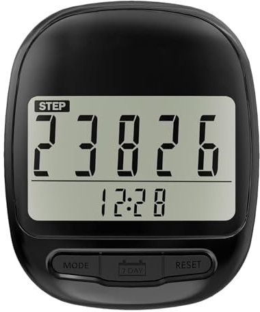 Pedometer for Walking, Mile Trackers, Large Digital LCD Simple Pedometer, Portable Odometer, Fitness Recorder Tracks Steps, Distance, Calories, Exercise Time