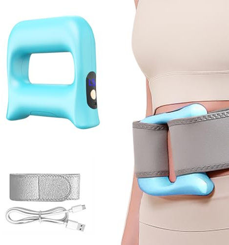 Cordless Percussion Massager Ring for Pain Relief Deep Tissue and Fat Burning Workouts - Cool Birthday Gifts for Women,Body Shaping Ring for Shoulder & Back Waist, Abdomen, Thighs (Blue)