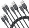 RAMPOW Cable USB C 4 Pack, Cable USB C Carga Rapida 1M, Cable USB A USB C*2, USB C a USB C*2, Cable iPhone 16, Cable iPhone 15 USB Tipo C para iPhone 16/16 Pro/15/15 Pro, iPad, Samsung Galaxy S23/S22