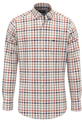 FYNCH-HATTON Kariertes Hemd mit Button-Down-Kragen Flame/XL