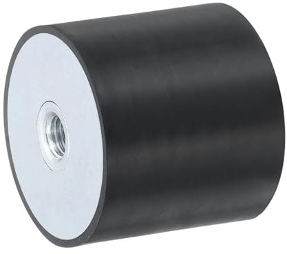 sourcing map 50 x 45mm M10 Thread Female Rubber Mounts, Vibration Isolators, Replaces Anti Vibration Pads Flat Silent Block Base Block