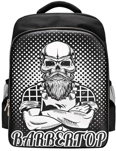 Barber Bag - Portable Electric Clipper Tool, Hairstylist Barbers Backpack | Waterproof Polyester Hairstylist Clippers Storage Case, Compartments Barber Bag for Fashion (18.11x13.39x7.09 Inches)(black)