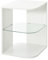HOMCOM Table d'Appoint Guéridon Design Contemporain Bout de Canapé étagère Verre trempé Blanc