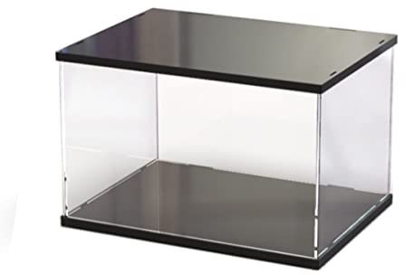 Acrylplatten Acryl-Vitrine mit verspiegelter Basis, zur Montage Einer Arbeitsplatte, transparent, staubdicht, Schutzvitrine, 35 x 30 x 10 cm