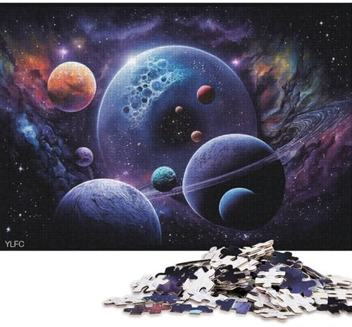 Jigsaw Puzzles for Adult Universe Galaxy Planet for Adults 1000 Piece Puzzle Cardboard Jigsaw Puzzles for Adults& Kids Age 12 Years Up Great Gift for Adults 38x26cm
