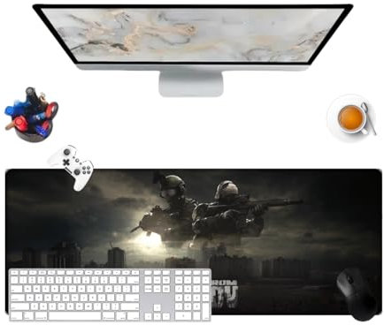 Escape from Tarkov Game Pretty Mauspad für Büro, rutschfest, strukturierte Oberfläche, 800 x 300 x 3 mm, für Computer, Gamer, Zuhause und Laptops