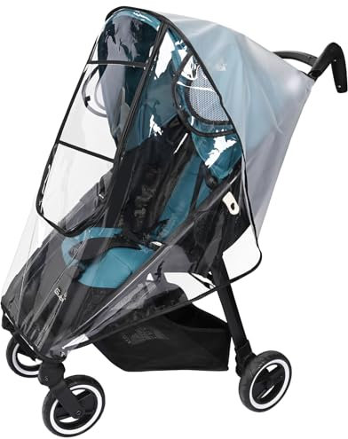 Bebamour Kinderwagen Regenschutz Universal Kinderwagen Zubehör, wasserdicht, winddicht Schutz, schützen vor Staub Schnee, Baby Travel Wetterschutz (Transparenz Typ)