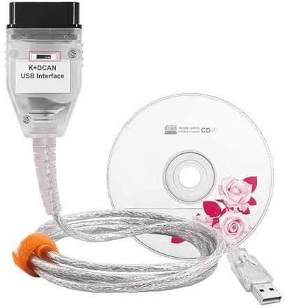 Namvo K+Dcan Câble USB avec interrupteur pour outil de diagnostic de châssis série E Câble OBD2 Compatible Fonctions de lecture et de réinitialisation des défauts