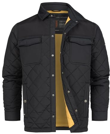 Indicode Herren INDome Steppjacke mit Cordkragen und Rautensteppung | Klassische Übergangsjacke mit Rautenmuster für Alltag und Outdoor, Herrenjacke, Alltagsjacke, Freizeitjacke für Männer