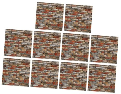 KOMBIUDA 10stücke Miniatur Zubehör Selbstklebende Tapete Und Bodenbeläge Für -Dekorationen Material Mit Schönem Und Fliesenmuster