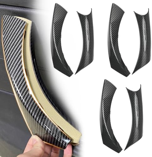 BJchiwu Türgriff-Abdeckungen für BMW 3er-Serie E90/E91 320i 325i 328i 335i 330i M3 (2006–2011) links und rechts (Kohlefasermuster), 6 Stück