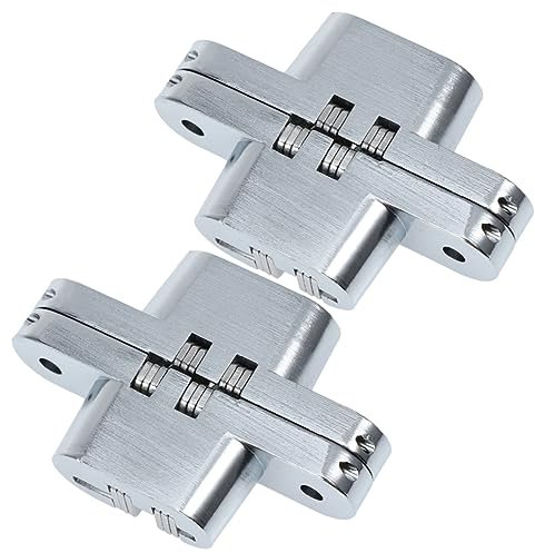 STOBOK 1 Satz Scharnier Verstecken Klapptür Schrankscharniere Verdeckt Schließen Garage Versteckt Klappscharnier Türscharnier Aus Edelstahl Verdecktes Scharnier Kreuzgelenk Silber 2 Stück