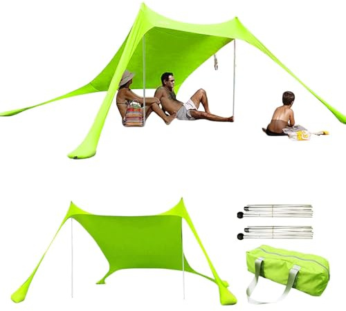 Tiendas De Playa,Parasoles UPF50+ Protección UV Con Barra De Soporte De Aluminio Bolsa De Almacenamiento,sombrilla Portátil Anti UV Con Protector Solar,Refugio DePlaya Portátil ParaPlaya Camping Patio