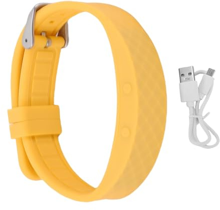 SUNGOOYUE Smart-Armband, über USB Wiederaufladbarer Tragbarer Fitness-Tracker, Schrittzähler für Schlafsport-Tracking (Yellow)