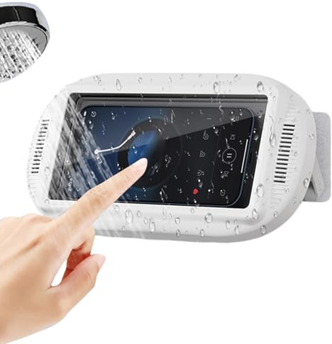 Bathroom Mobile Phone Holder, Anti-Fog Waterproof Rotating Stand, Adjustable Shower Holder, Bathroom Stand, for Gym, Kitchen, Flat, Bathtub, Dorm, TV, Watching Music Listening