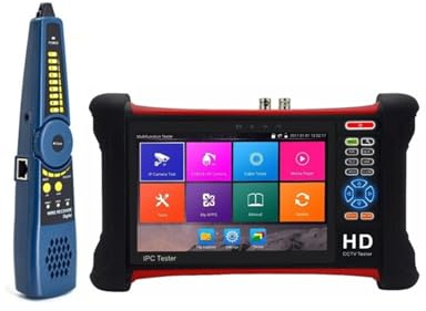 CCTV-Tester, 7 Inch IP Kamera Tester Sicherheit CCTV Monitor Mit SDI/TVI/AHD/CVI, gebaut In In & Out RJ45 Kabel TDR Test(X7-ADHS)