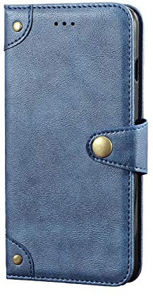 Auotu Custodia Case PU Pelle Flip Magnetica Custodiar Protettiva Portafoglio Cover Per Unihertz Jelly Max Smartphone (Blu)