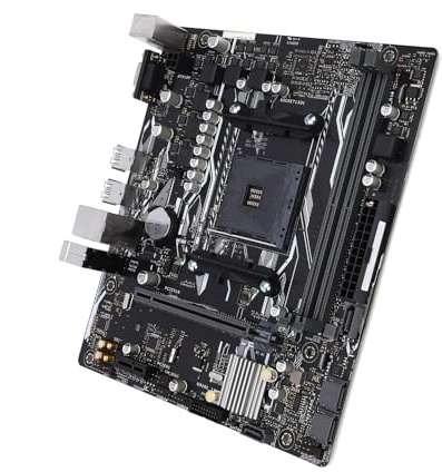 Annadue Placa Base A320M-F con Zócalo AM4, Compatible con APU Ryzen Athlon, DDR4 de 32 GB de RAM, Placa Base para Computadora Económica MATX para Construcción Básica de PC en Casa
