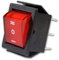 Wippenschalter rot, 2-polig, 250V/15A, Umschalter