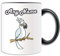 Personalisiertes Geschenk – Weiß Kakadu Tasse (Animal Bird Design Thema, Farbe Optionen) – alle Nachricht/Name auf Ihre einzigartige Tasse – Parrot, keramik, schwarz