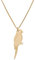 Malaika Raiss Feine Goldkette mit Papagei-Anhänger 925er Sterling Silber 24 Karat vergoldet Kettenlänge 45 cm