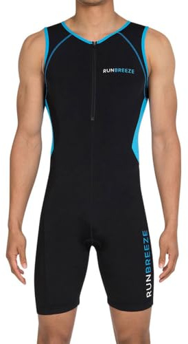 RunBreeze Tri Suit Combinaison de Triathlon pour Homme, Respirante, séchage Rapide, Poches arrière, Costume de Triathlon pour Homme, pour Cyclisme, Natation, Course à Pied