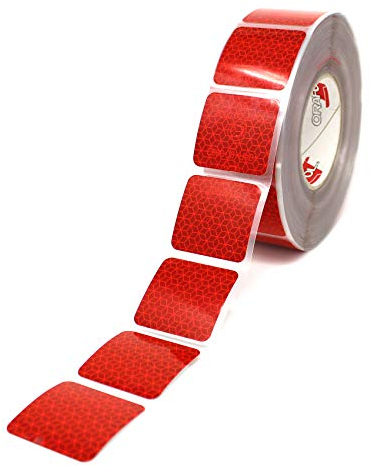 Orafol Reflexite VC 104 Curtain Grade Segmentiert Konturmarkierung Reflexband (Rot, 10 Meter (4,90 € / Meter))
