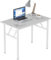 Need Mesa Plegable 100x60cm Mesa de Ordenador Escritorio de Oficina Mesa de Estudio Puesto de Trabajo Mesas de Recepción Mesa de Formación, Blanco