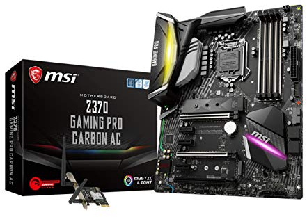 MSI Performance GAMING Intel 8th Gen LGA 1151 M.2 DVI HDMI USB 3.1 Gigabit LAN SLI CFX WiFi ATX Motherboard (Z370 GAMING PRO CARBON AC)